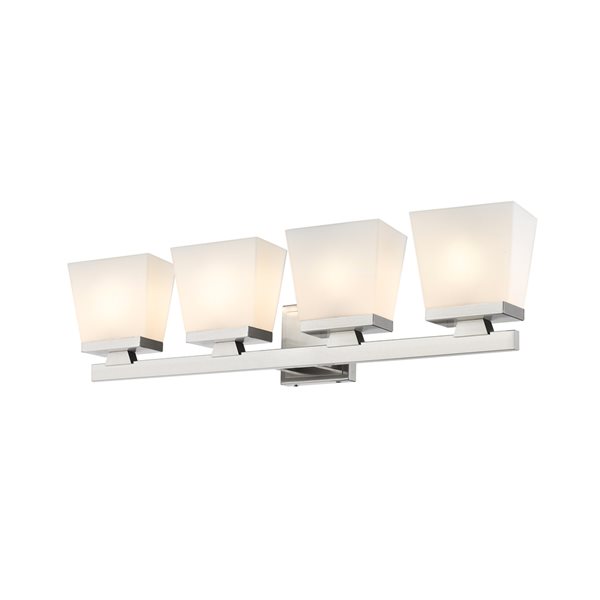 Z-Lite Astor 4-Light Nickel Mid-Century Vanity Light