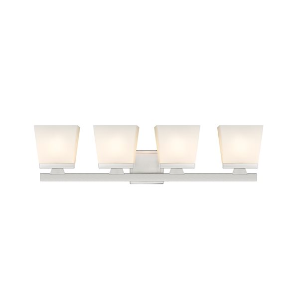 Z-Lite Astor 4-Light Nickel Mid-Century Vanity Light