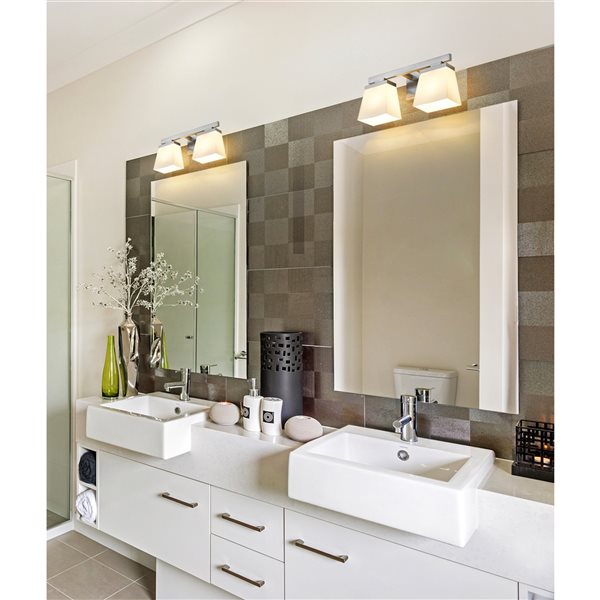 Z-Lite Astor 2-Light Nickel Mid-Century Vanity Light