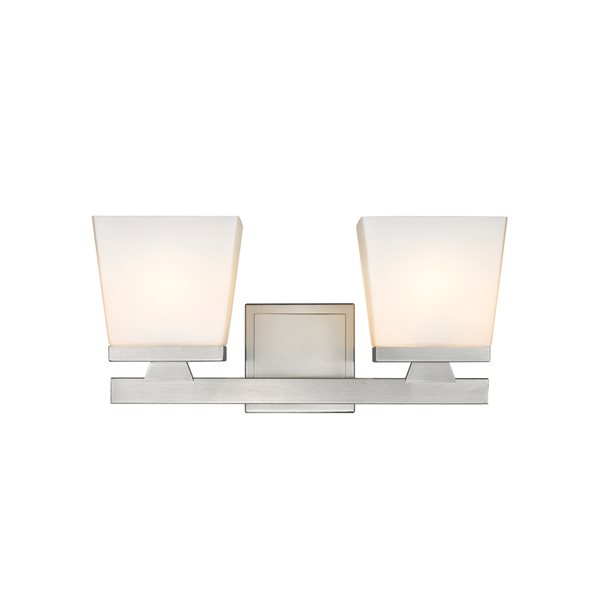 Z-Lite Astor 2-Light Nickel Mid-Century Vanity Light