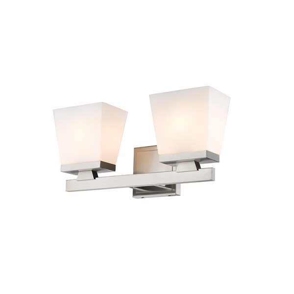 Z-Lite Astor 2-Light Nickel Mid-Century Vanity Light