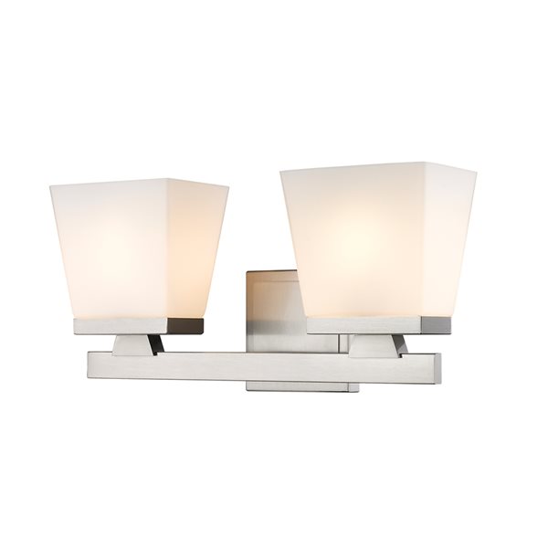 Z-Lite Astor 2-Light Nickel Mid-Century Vanity Light