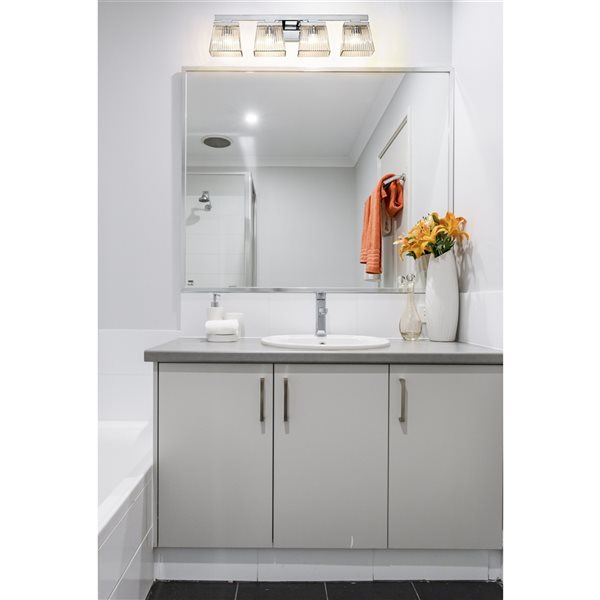 Z-Lite Astor 4-Light Chrome Mid-Century Vanity Light