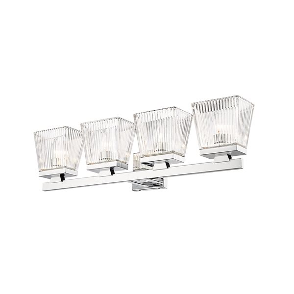 Z-Lite Astor 4-Light Chrome Mid-Century Vanity Light