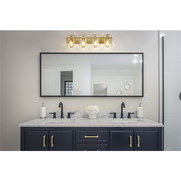 Z-Lite Bennington 4-Light Gold Transitional Vanity Light