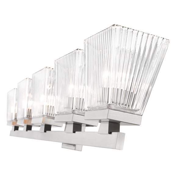 Z-Lite Astor 5-Light Nickel Mid-Century Vanity Light