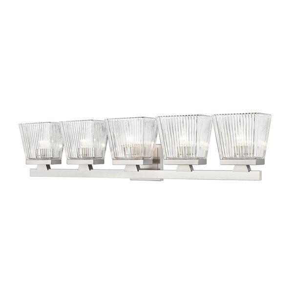 Z-Lite Astor 5-Light Nickel Mid-Century Vanity Light