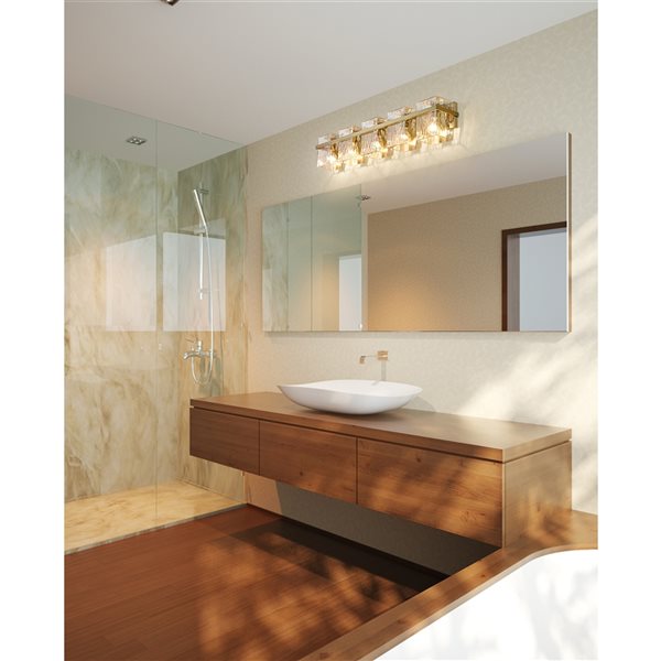 Z-Lite Bennington 5-Light Gold Transitional Vanity Light