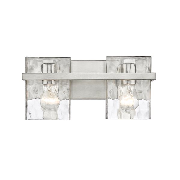 Z-Lite Bennington 2-Light Nickel Transitional Vanity Light