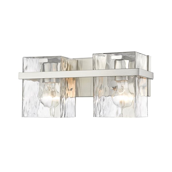 Z-Lite Bennington 2-Light Nickel Transitional Vanity Light