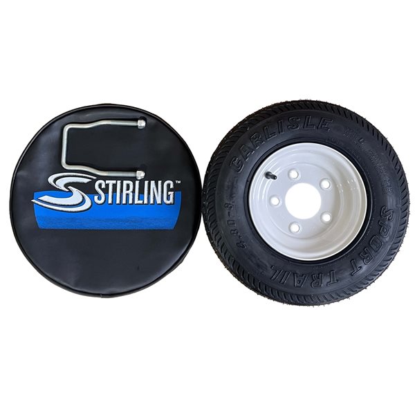 Stirling Kit Trailer Tire Bundle with U-Bolt Holder and Cover 4.80 x 8-in  LRC Tire 504572 RONA