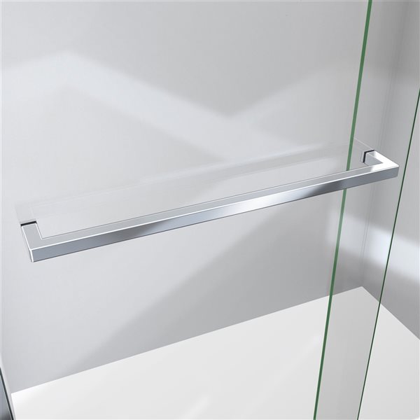 DreamLine Sapphire-V 62-in x 56 to 60-in Clear Bathtub/Shower Glass ...