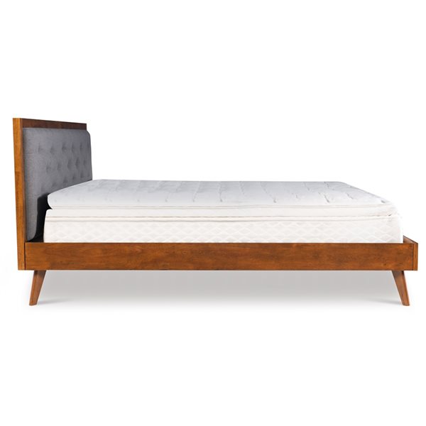 Linon Home Decor Banbury Upholstered King Platform Bed, Gray