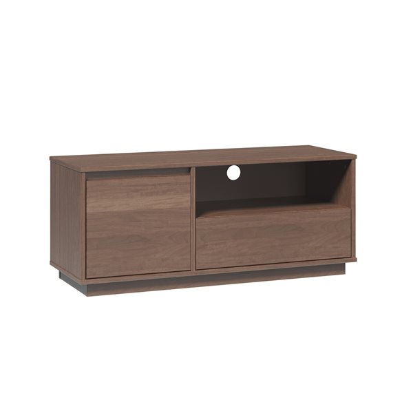 Linon Home Decor Mutimer Mid-Century Media Console Walnut 15.88-in x 18.25-in x 43.5-in