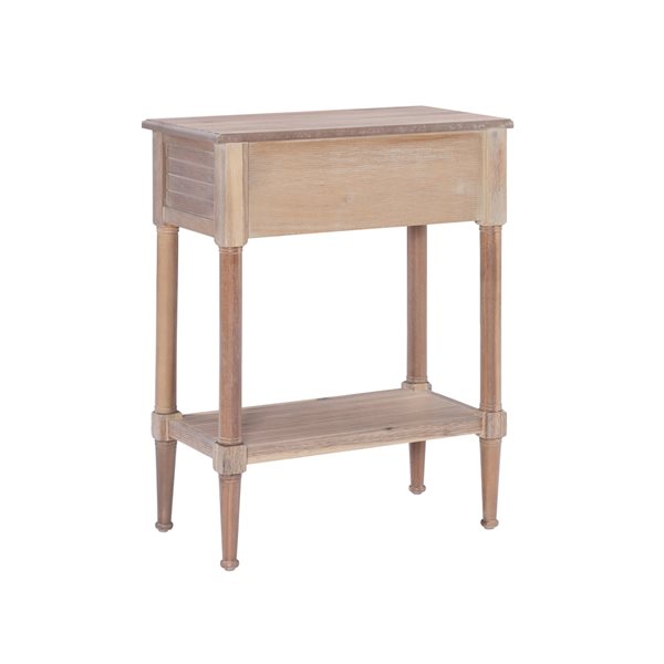 Linon Home Decor Strother Accent Table Natural 1-Drawer 30.25-in x 24-in