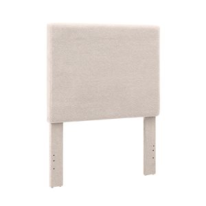 Linon Home Decor Foxhall Rectangle Headboard Sherpa Upholstered Natural Twin
