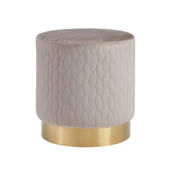 LINON HOME D COR Linon Home Decor Etterlee Round Stool Beige 17 5 In   331068804 MainImage 001 L 