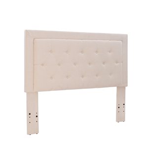 Linon Home Decor Clanton Tufted Upholstered Headboard Natural Full/Queen