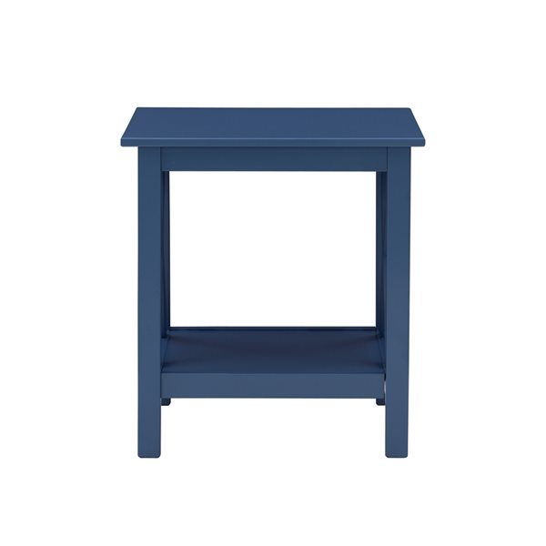 blue corner table