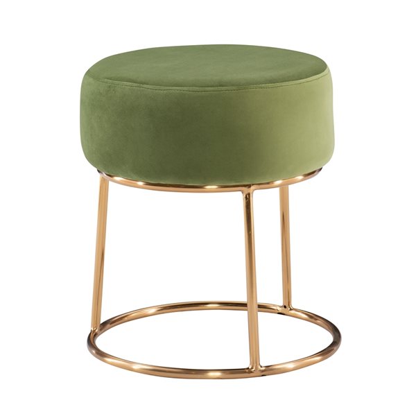 Linon Home Decor Barrow Accent Vanity Stool in Green 18.88-in