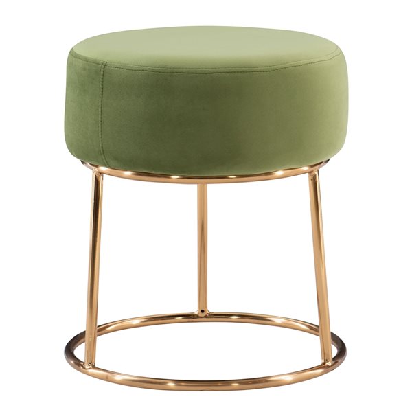 Linon Home Decor Barrow Accent Vanity Stool in Green 18.88-in
