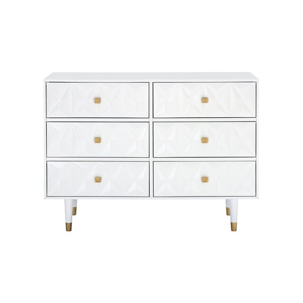 White store textured dresser