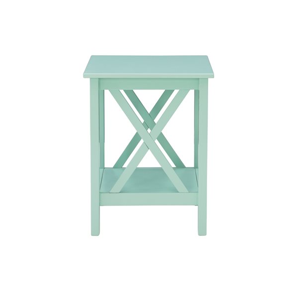 Linon Home Decor Dorset End Table Mint Green  22-in x 20-in