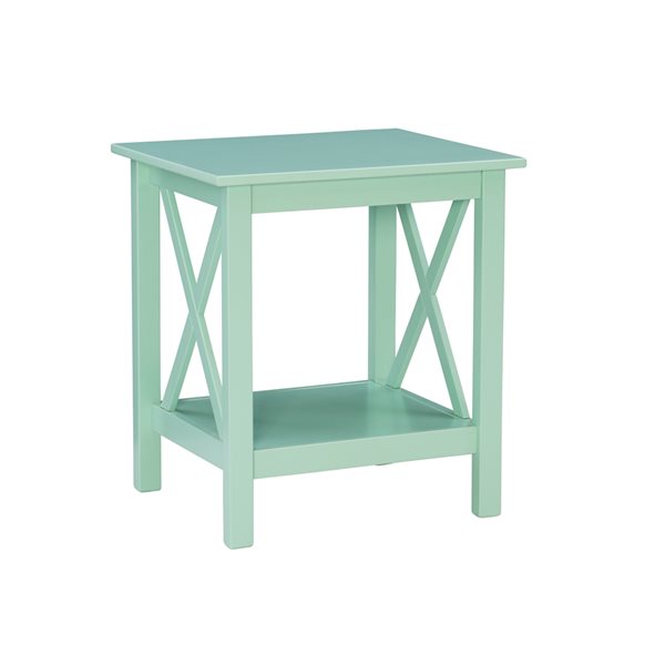 Linon Home Decor Dorset End Table Mint Green  22-in x 20-in
