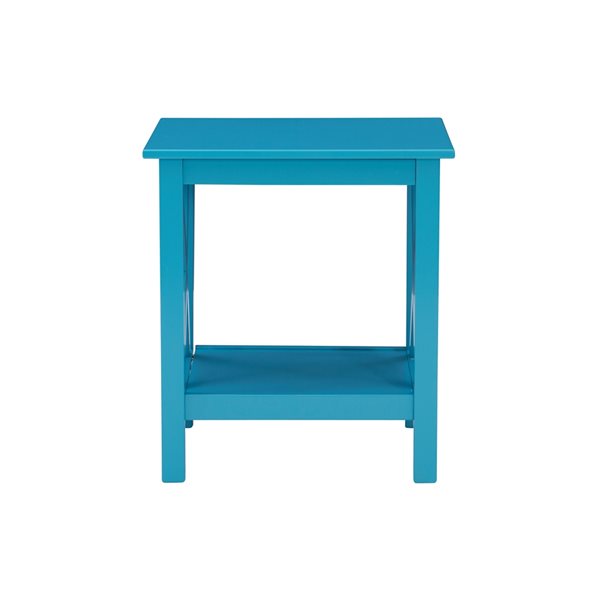 Linon Home Decor Dorset End Table Teal  22-in x 20-in
