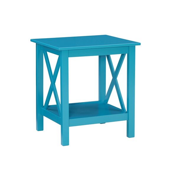 Linon Home Decor Dorset End Table Teal  22-in x 20-in