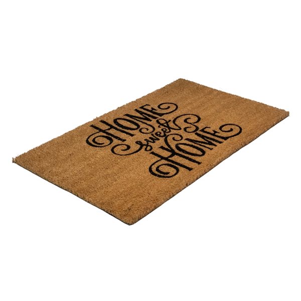 Northlight Natural Coir Rectangular inHome Sweet Homein Doormat 18in