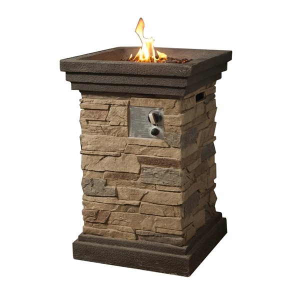 Northlight Classic Stone Outdoor Table Top Gas Fire Pit 40 000 BTU 29,25 In