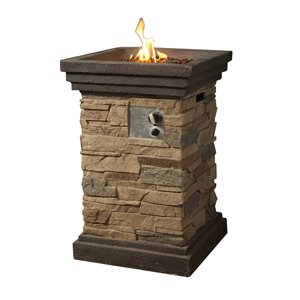 Northlight Classic Stone Outdoor Table Top Gas Fire Pit 40 000 BTU 29,25 In