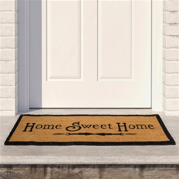 Home Sweet Home & Coir Mat, 22X47, Natural Sold by at Home