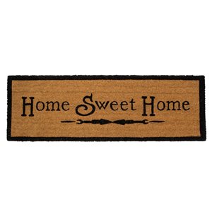 Northlight Natural Coir Rectangular Home Sweet Home Doormat 16-in x 48-in