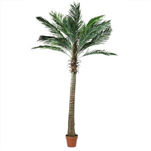 Northlight 8 ft Decorative Potted Artificial Brown and Green Phoenix Palm Tree
