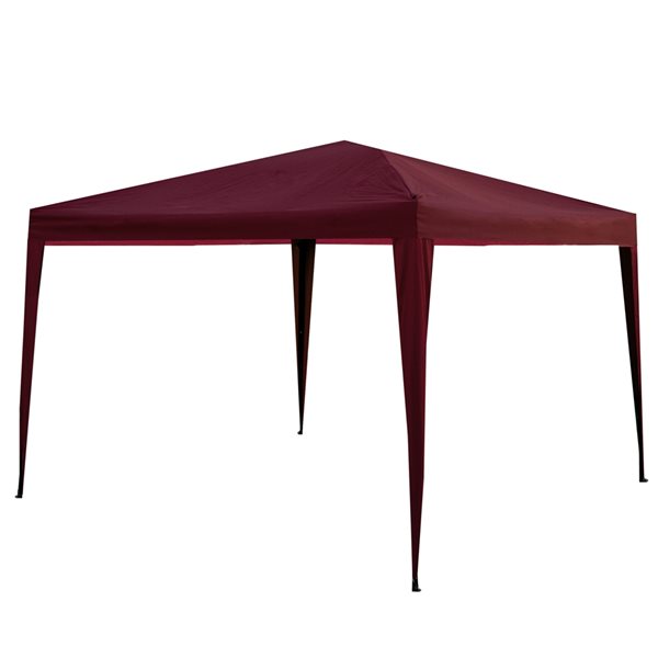 Northlight, Pop-Up Outdoor Canopy Gazebo, 10' x 10' Burgundy