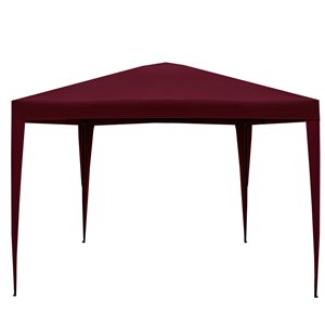 Northlight, Pop-Up Outdoor Canopy Gazebo, 10' x 10' Burgundy