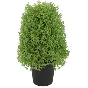 Northlight 15-In Artificial Boxwood Cone Topiary Tree with Round Pot  Unlit