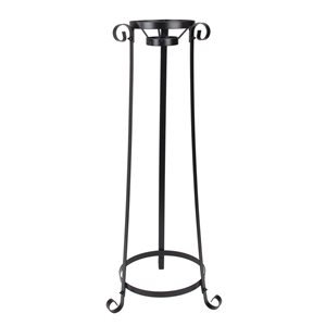 Northlight Black Standing Tower Garden Gazing Ball Outdoor Patio Stand 23.75-in