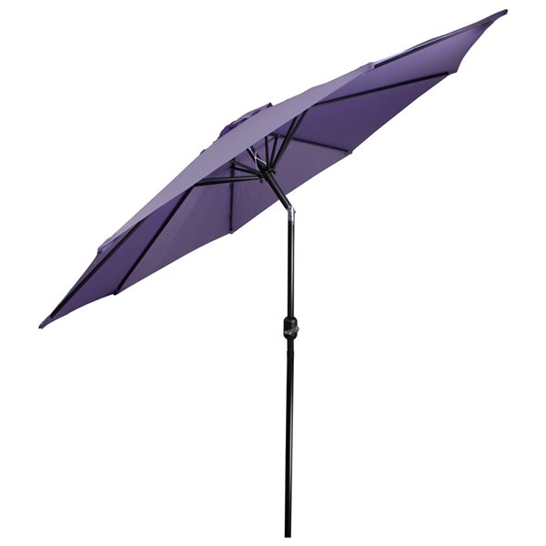 Northlight Patio Market Umbrella with Hand Crank and Tilt  Purple