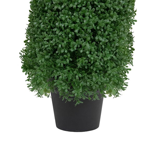 Northlight 30-In Artificial Boxwood Cone Topiary Tree with Round Pot  Unlit