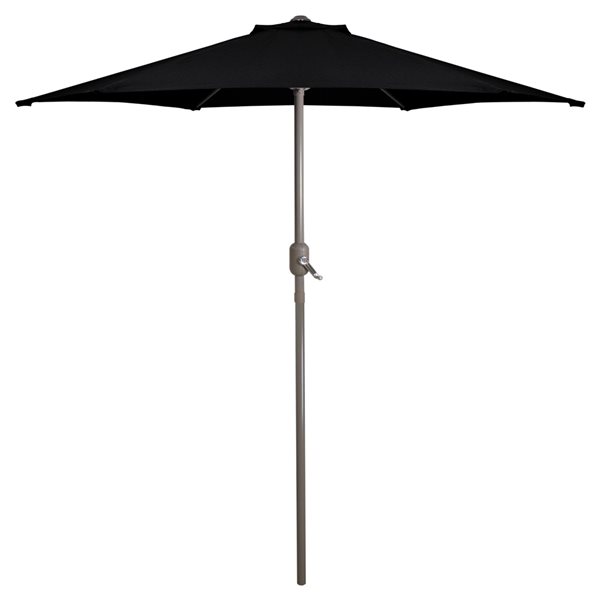 Northlight Patio Market Umbrella with Hand Crank Black 32881074 | RONA