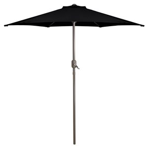 Northlight Patio Market Umbrella with Hand Crank  Black