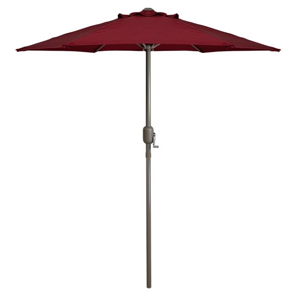 Northlight Patio Market Umbrella with Hand Crank  Burgundy