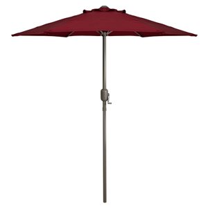 Patio Market Umbrella with Hand Crank  Burgundy