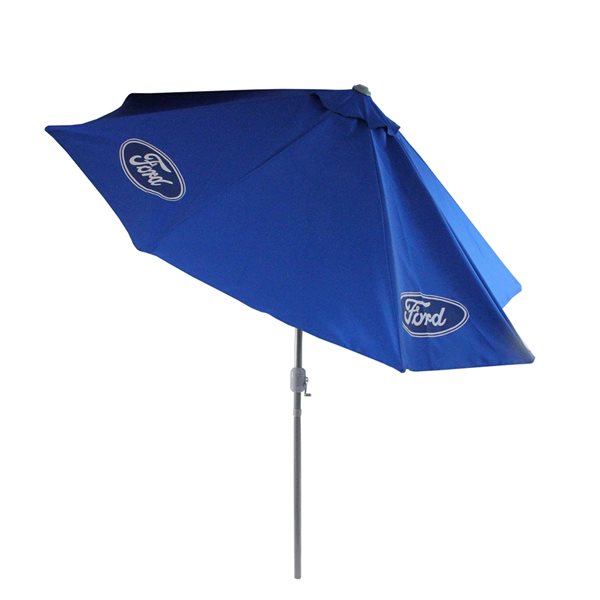 Northlight Outdoor Patio Ford Umbrella with Hand Crank and Tilt  Blue