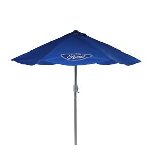 Northlight Outdoor Patio Ford Umbrella with Hand Crank and Tilt  Blue