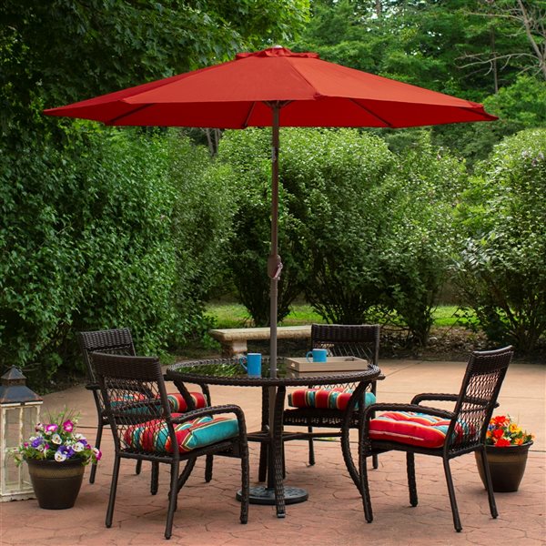 Northlight Patio Market Umbrella with Hand Crank and Tilt  Terracotta