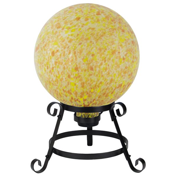 yellow gazing ball